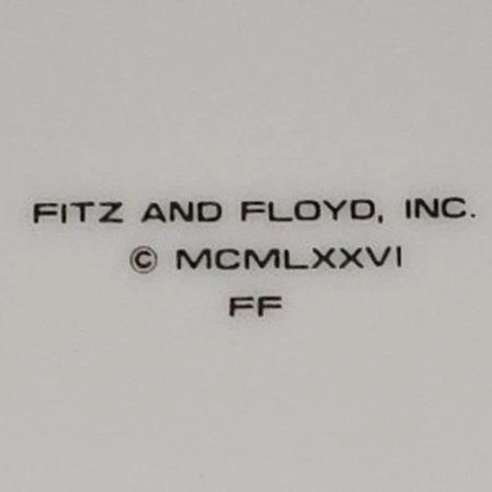 Fitz and‎ Floyd Octagonal Bowl Asian Geisha Motif MCMLXXVI